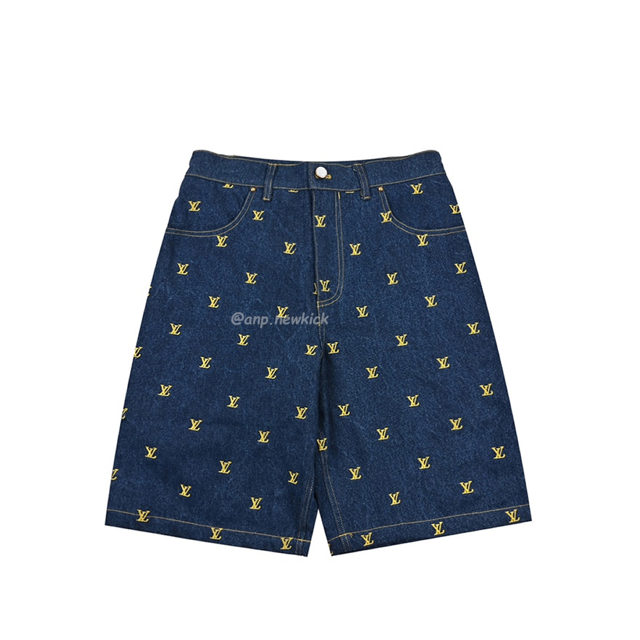 Louis Vuitton Embroidered Logo Denim Shorts (1) - www.newkick.vip